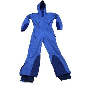 Vintage Patagonia Women's Ski Suit Blue Lightweight Shell Size Small One Piece